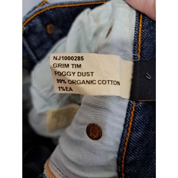 Nudie Jeans Womens Size 30 Straight Leg Blue Denim Organic Ethical Sustainable - Picture 12 of 14
